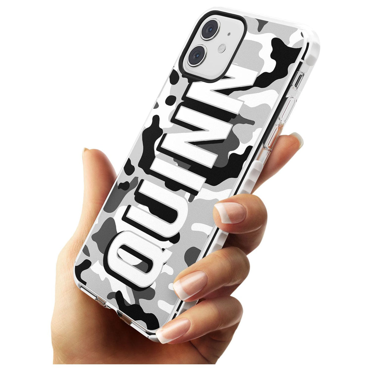 Greyscale Camo Slim TPU Phone Case for iPhone 11