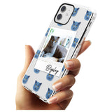 Personalised English Blue Cat Photo Impact Phone Case for iPhone 11