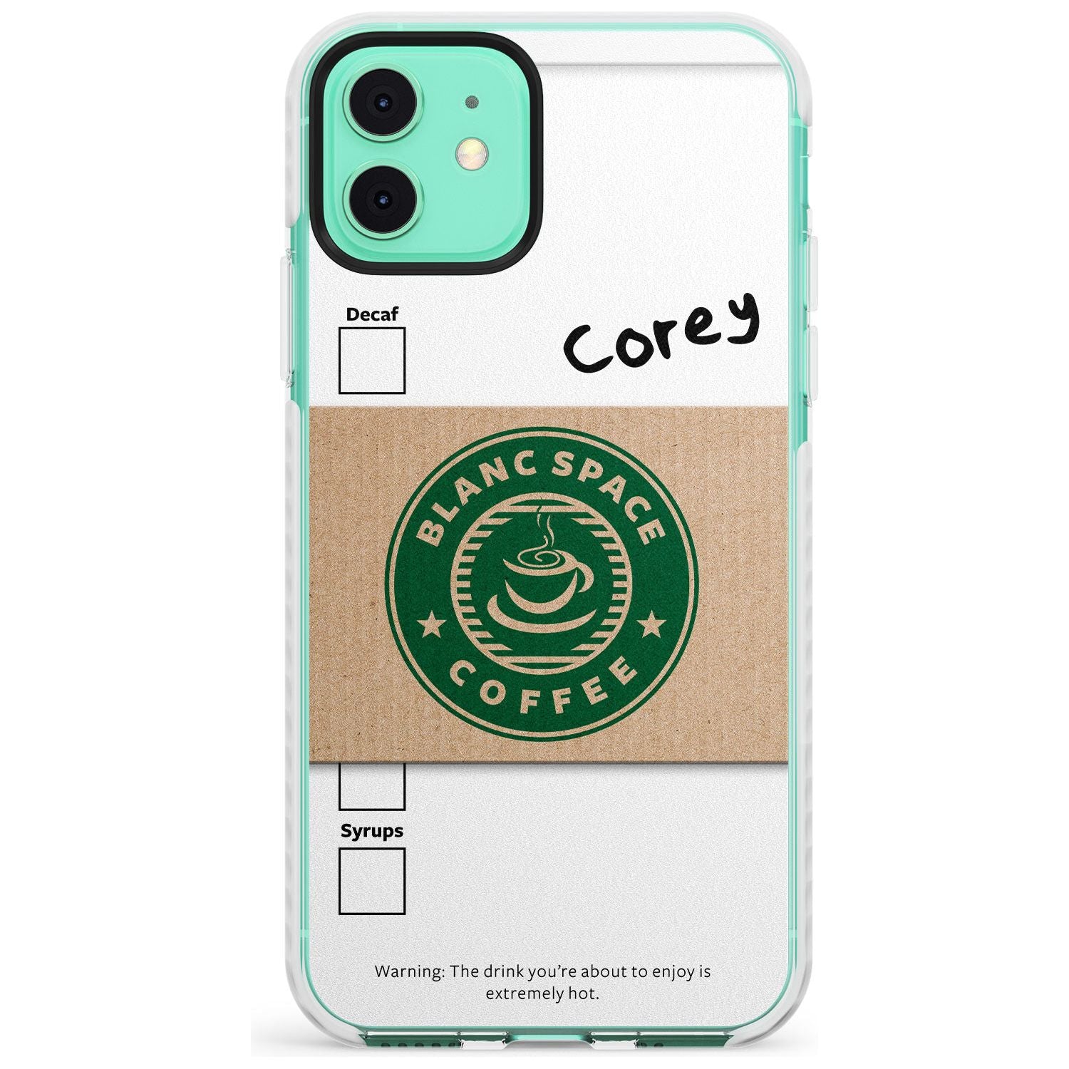 Personalised Coffee Cup Impact Phone Case for iPhone 11