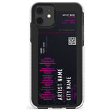 Personalised Concert Ticket Impact Phone Case for iPhone 11