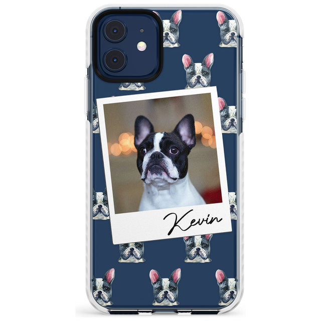 French Bulldog, Black & White - Custom Dog Photo Slim TPU Phone Case for iPhone 11