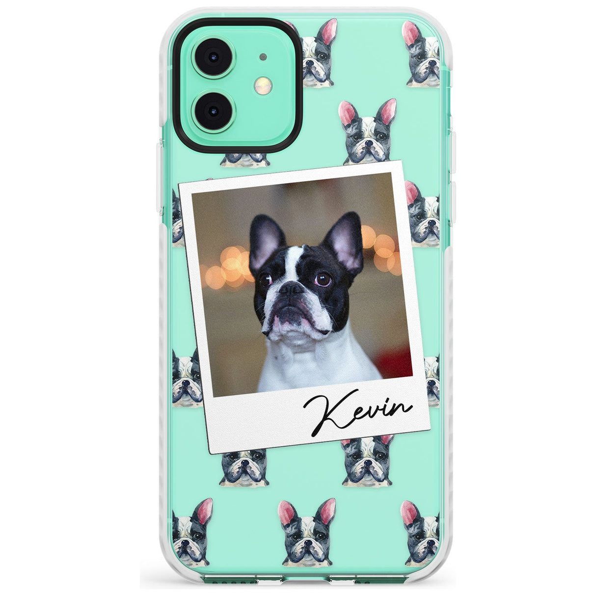 French Bulldog, Black & White - Custom Dog Photo Slim TPU Phone Case for iPhone 11