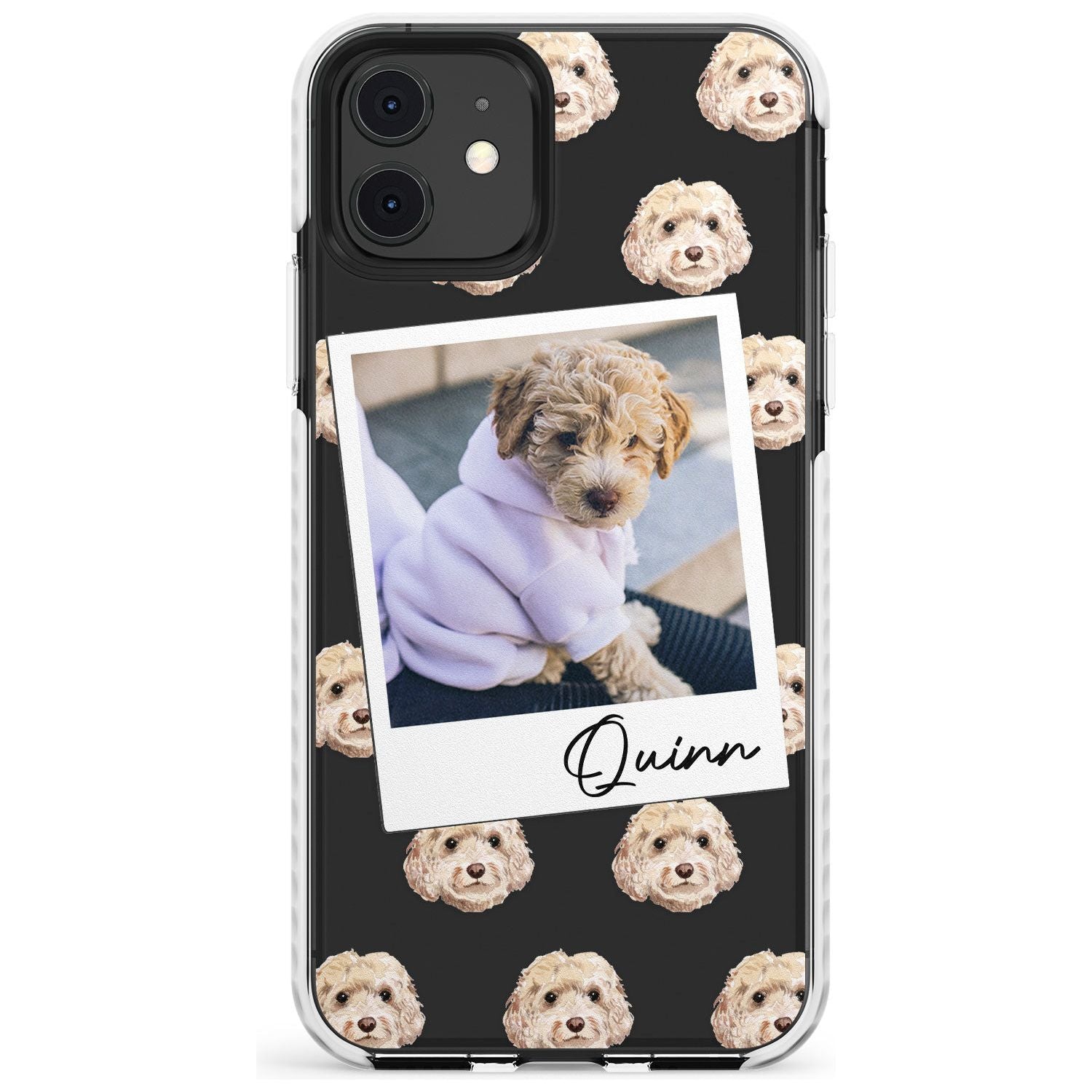 Cockapoo, Cream - Custom Dog Photo Slim TPU Phone Case for iPhone 11