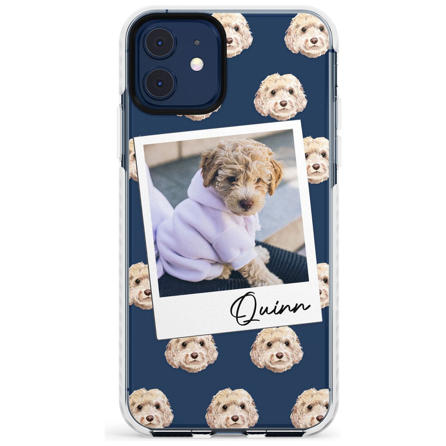 Cockapoo, Cream - Custom Dog Photo Slim TPU Phone Case for iPhone 11