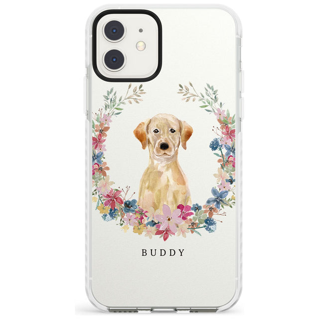Yellow Labrador Retriever Dog Portrait Impact Phone Case for iPhone 11
