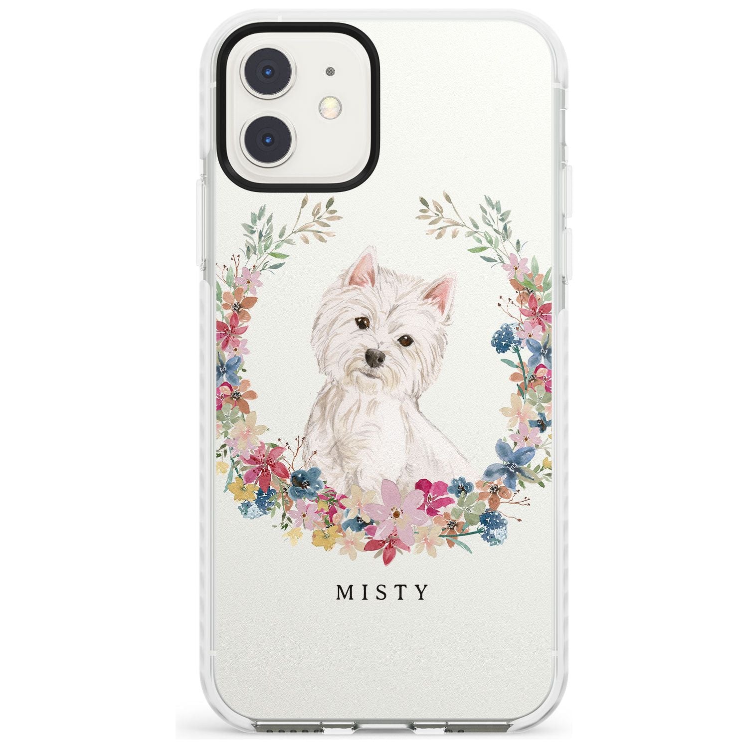 Westie Watercolour Dog Portrait Impact Phone Case for iPhone 11
