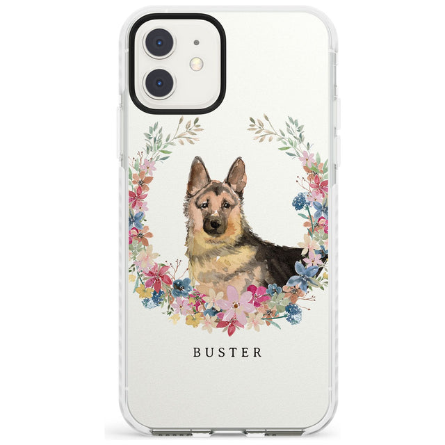 German Shepherd - Watercolour Dog Portrait Impact Phone Case for iPhone 11