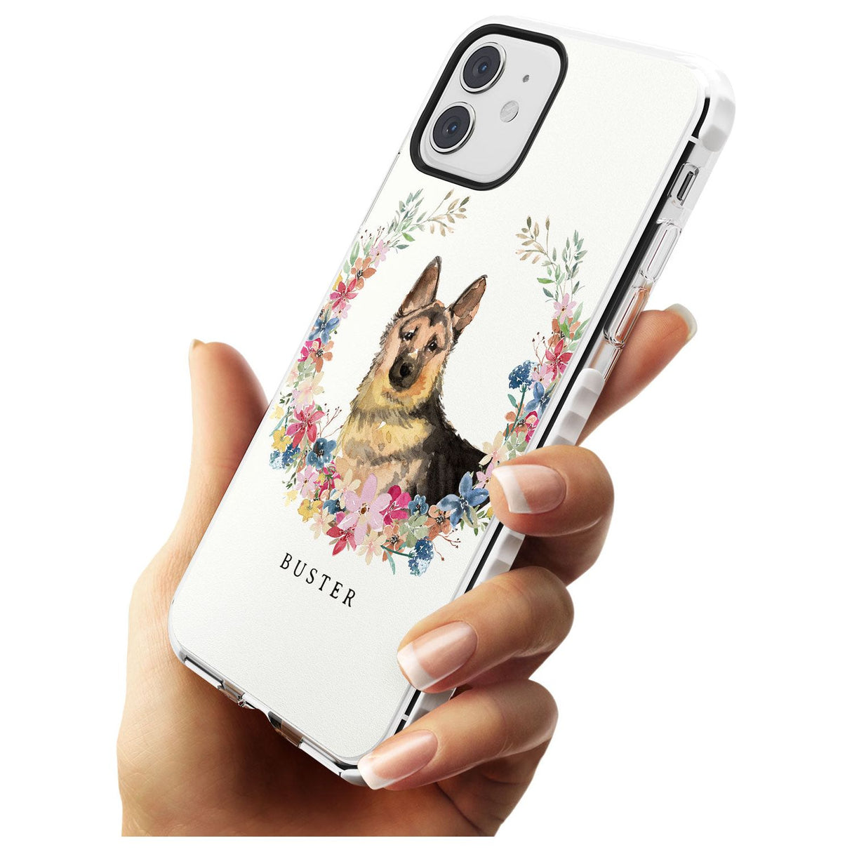 German Shepherd - Watercolour Dog Portrait Impact Phone Case for iPhone 11