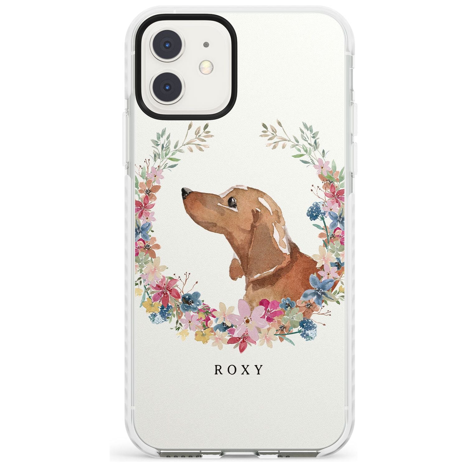 Tan Dachshund - Watercolour Dog Portrait Impact Phone Case for iPhone 11