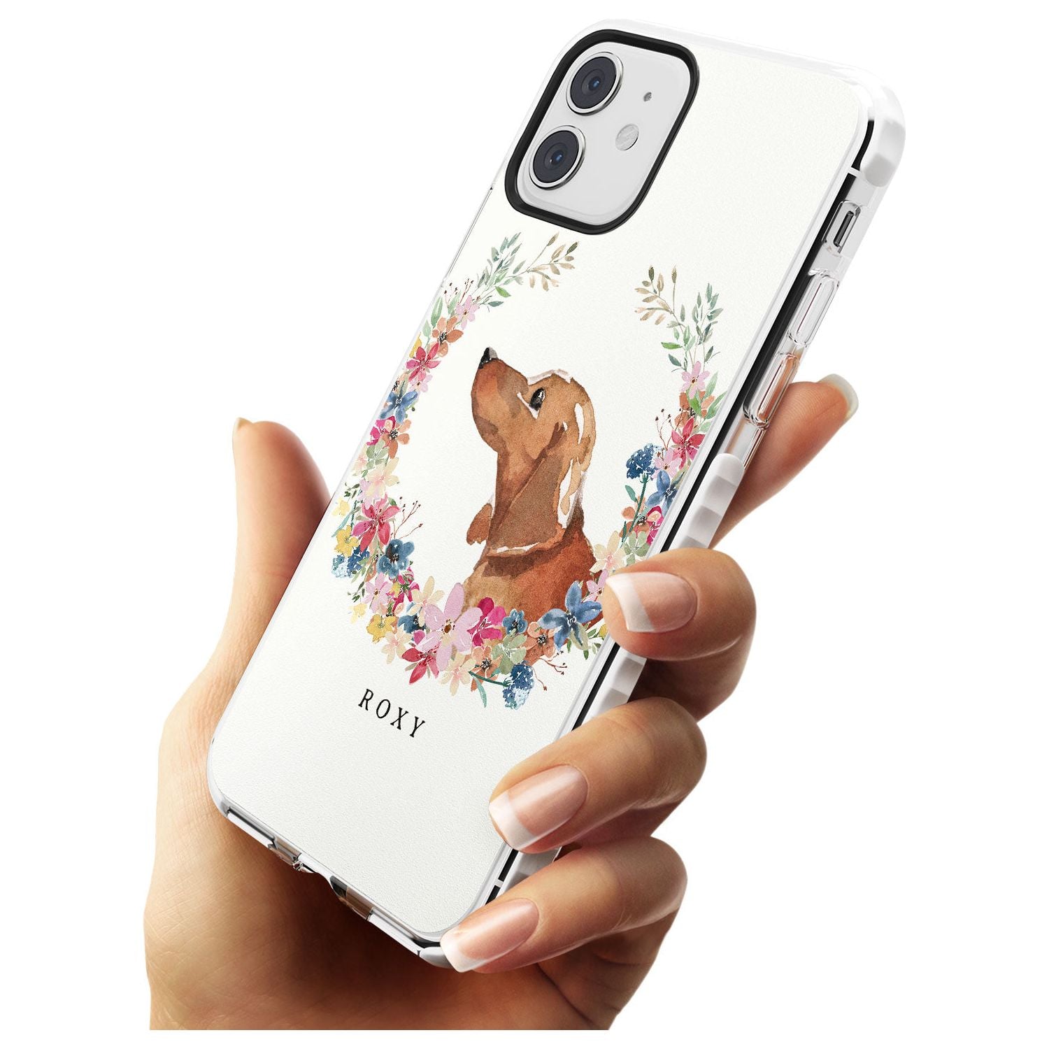 Tan Dachshund - Watercolour Dog Portrait Impact Phone Case for iPhone 11