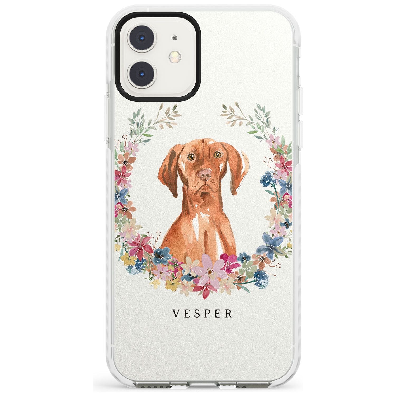 Hungarian Vizsla - Watercolour Dog Portrait Impact Phone Case for iPhone 11