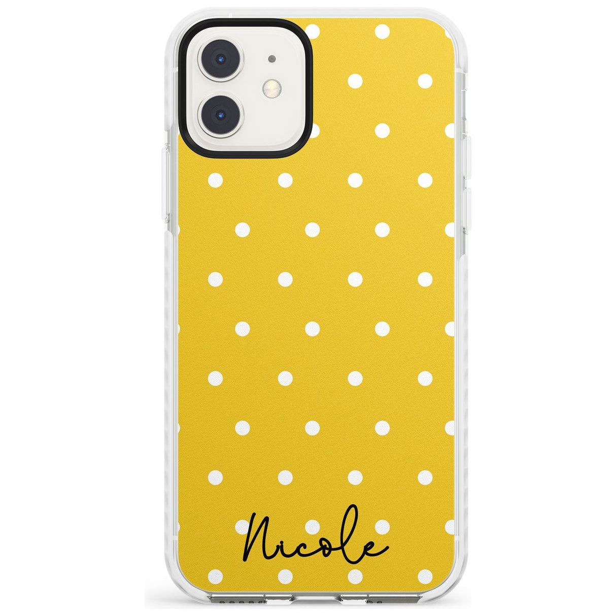 Custom Yellow Polka Dot iPhone Case  Impact Case Custom Phone Case - Case Warehouse