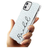 Vertical Cursive & Dots iPhone Case   Custom Phone Case - Case Warehouse