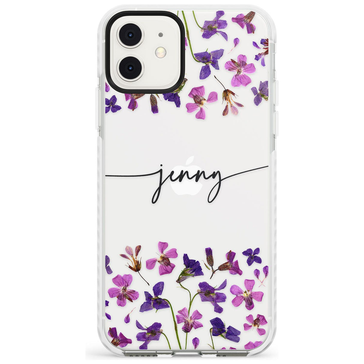 Custom Violet Flowers Slim TPU Phone Case for iPhone 11