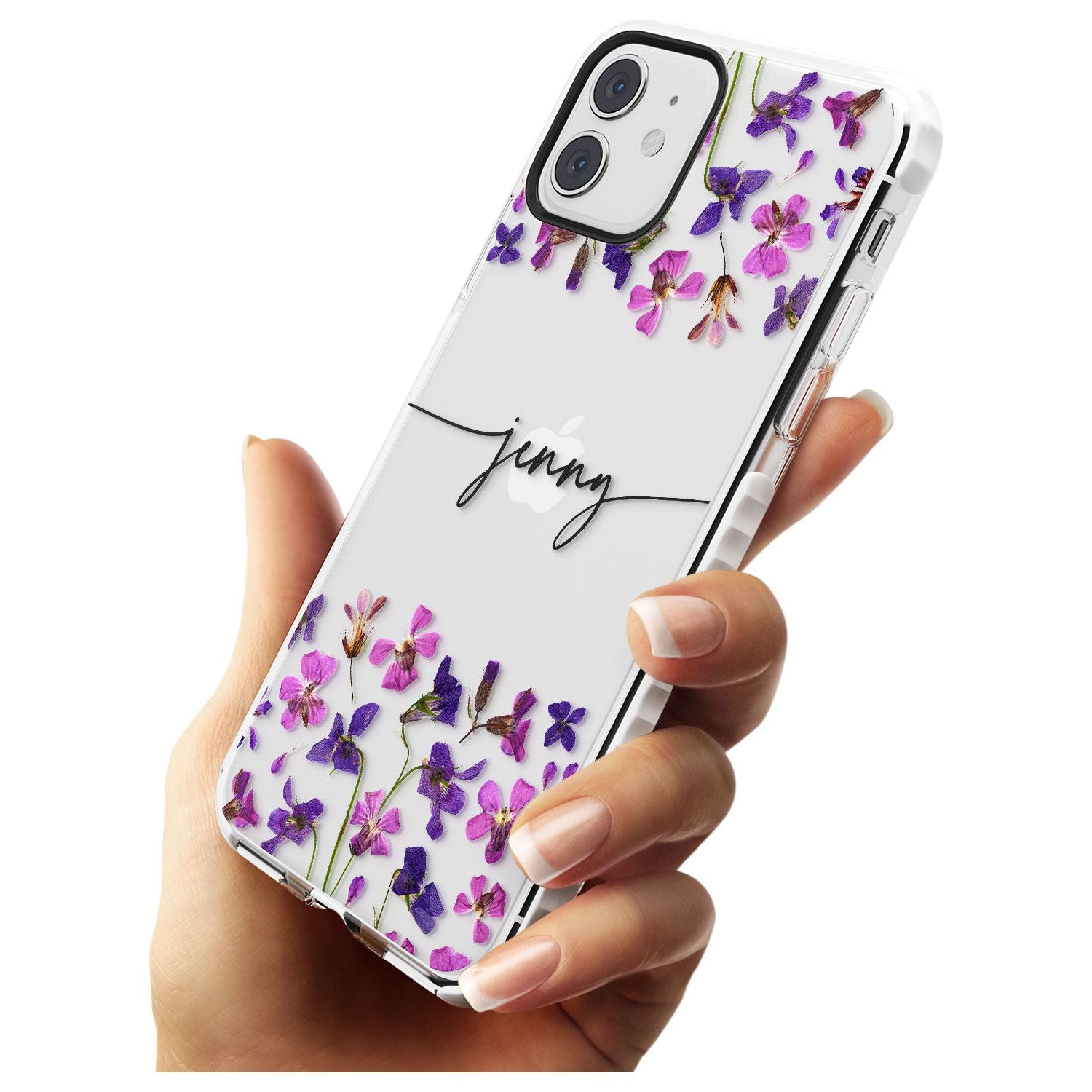 Custom Violet Flowers Slim TPU Phone Case for iPhone 11