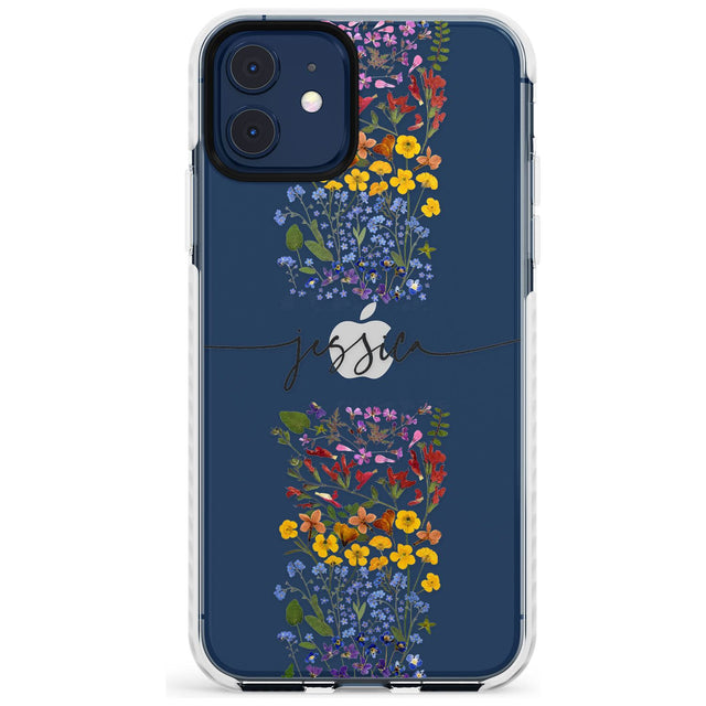 Custom Wildflower Stripe Slim TPU Phone Case for iPhone 11