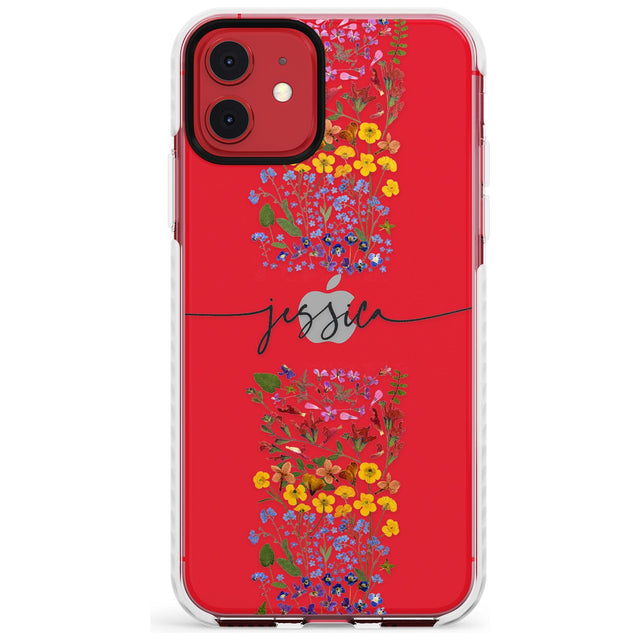Custom Wildflower Stripe Slim TPU Phone Case for iPhone 11