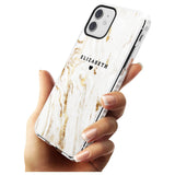 White & Gold Swirl Marble iPhone Case   Custom Phone Case - Case Warehouse