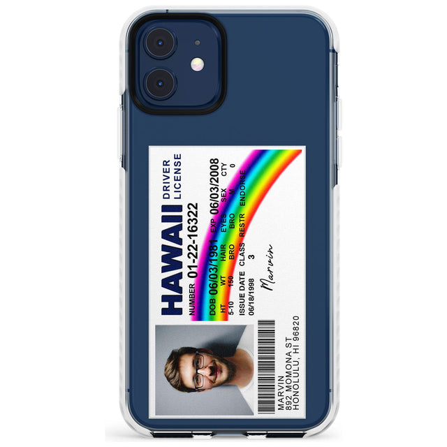 Personalised Hawaii Driving License Impact Phone Case for iPhone 11