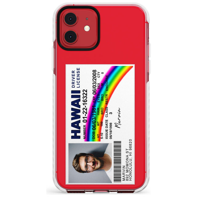 Personalised Hawaii Driving License Impact Phone Case for iPhone 11
