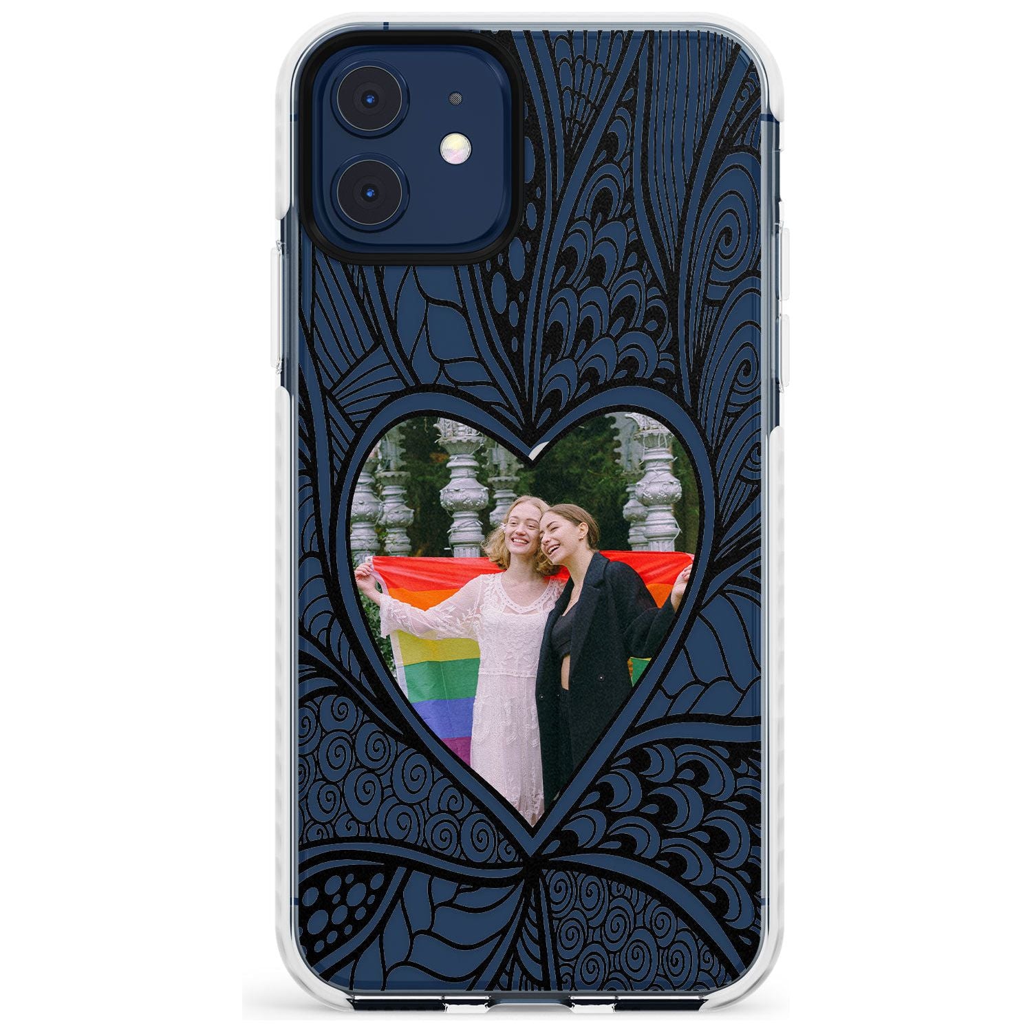 Personalised Henna Heart Photo Case Impact Phone Case for iPhone 11