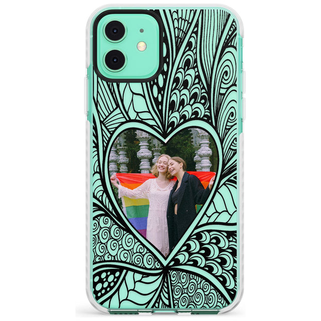 Personalised Henna Heart Photo Case Impact Phone Case for iPhone 11