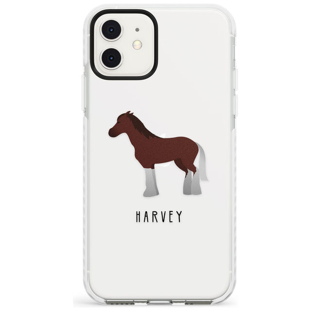 Personalised Brown Horse Impact Phone Case for iPhone 11