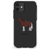 Personalised Brown Horse Impact Phone Case for iPhone 11