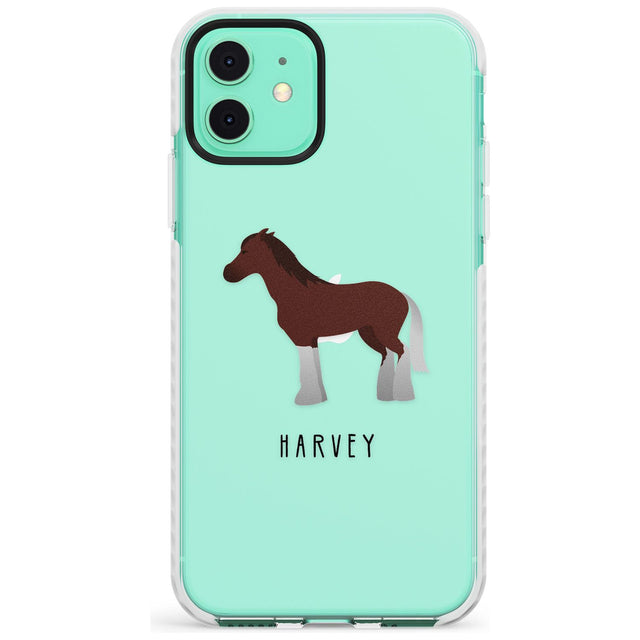 Personalised Brown Horse Impact Phone Case for iPhone 11