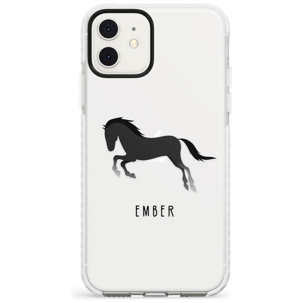 Personalised Black Horse Impact Phone Case for iPhone 11