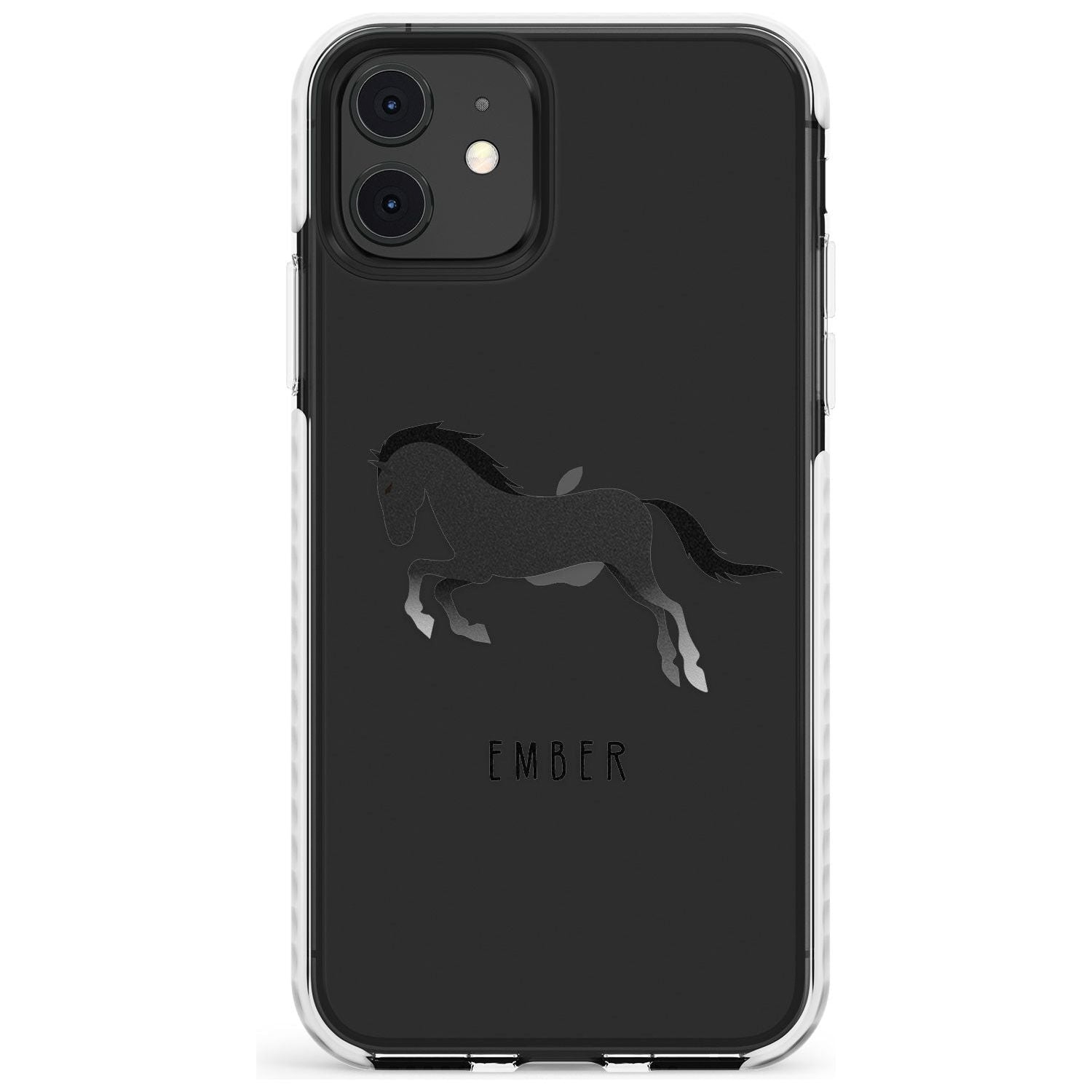 Personalised Black Horse Impact Phone Case for iPhone 11