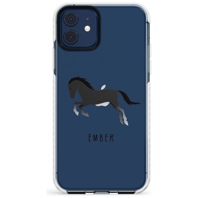 Personalised Black Horse Impact Phone Case for iPhone 11