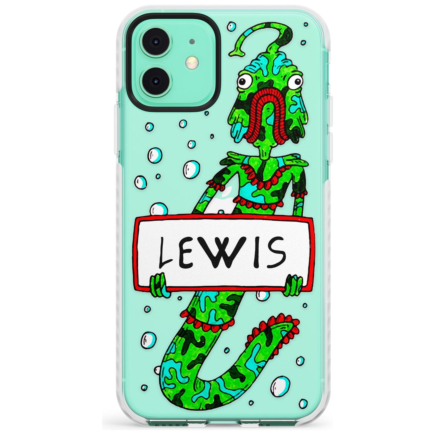 Personalised Custom Fish Boy Impact Phone Case for iPhone 11