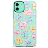 Custom Text Love Hearts Slim TPU Phone Case for iPhone 11