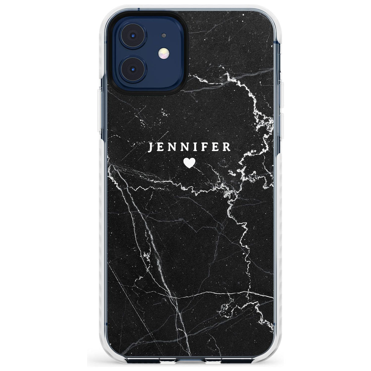 Personalised Black Marble Slim TPU Phone Case for iPhone 11