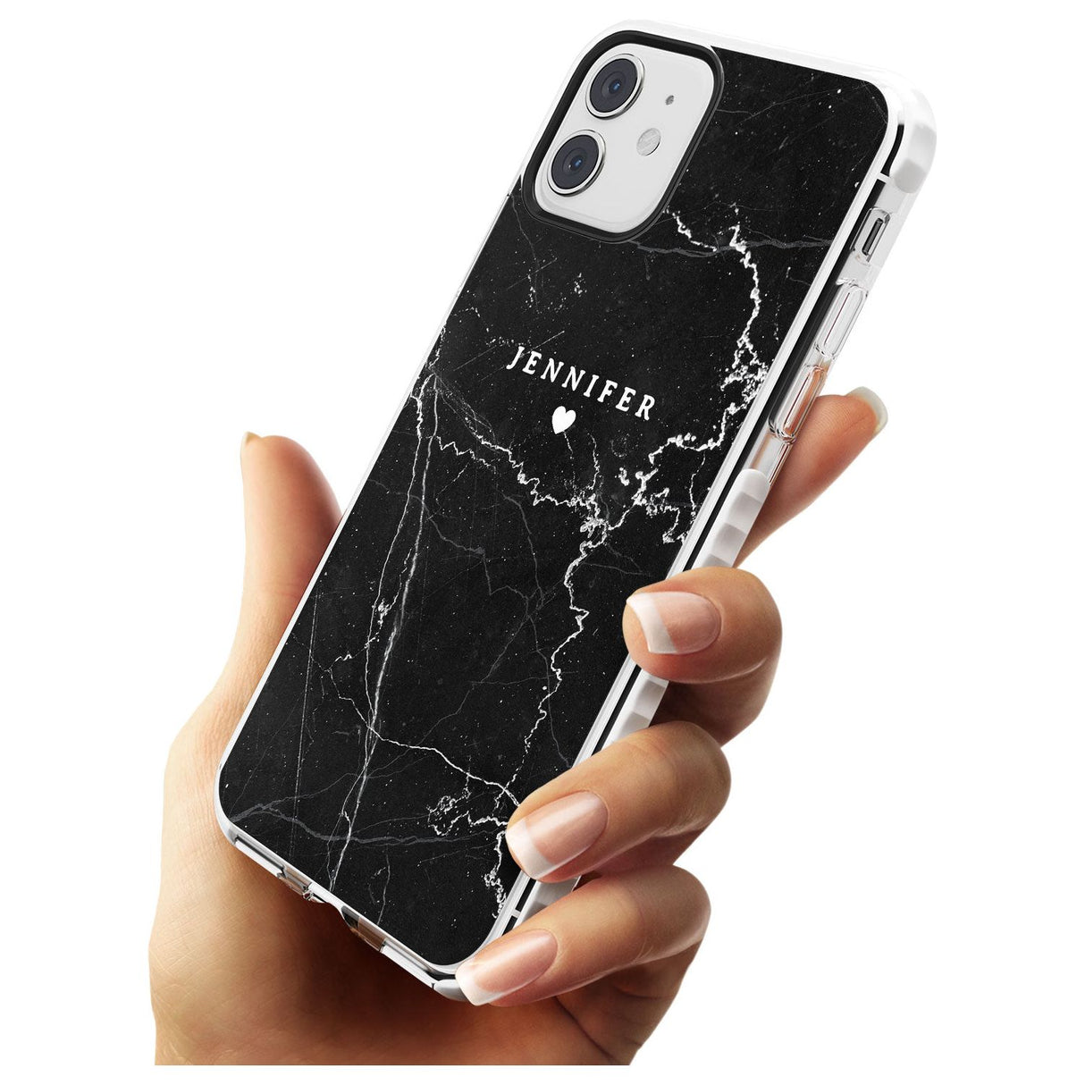 Personalised Black Marble Slim TPU Phone Case for iPhone 11