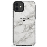 Personalised Light Grey Classic Marble Slim TPU Phone Case for iPhone 11