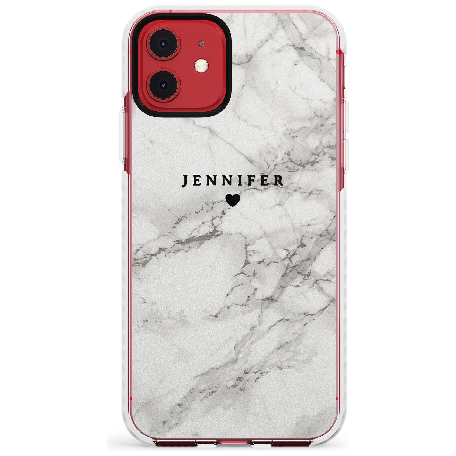 Personalised Light Grey Classic Marble Slim TPU Phone Case for iPhone 11
