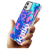 Navy, Turquoise + Purple - Marbled iPhone Case   Custom Phone Case - Case Warehouse