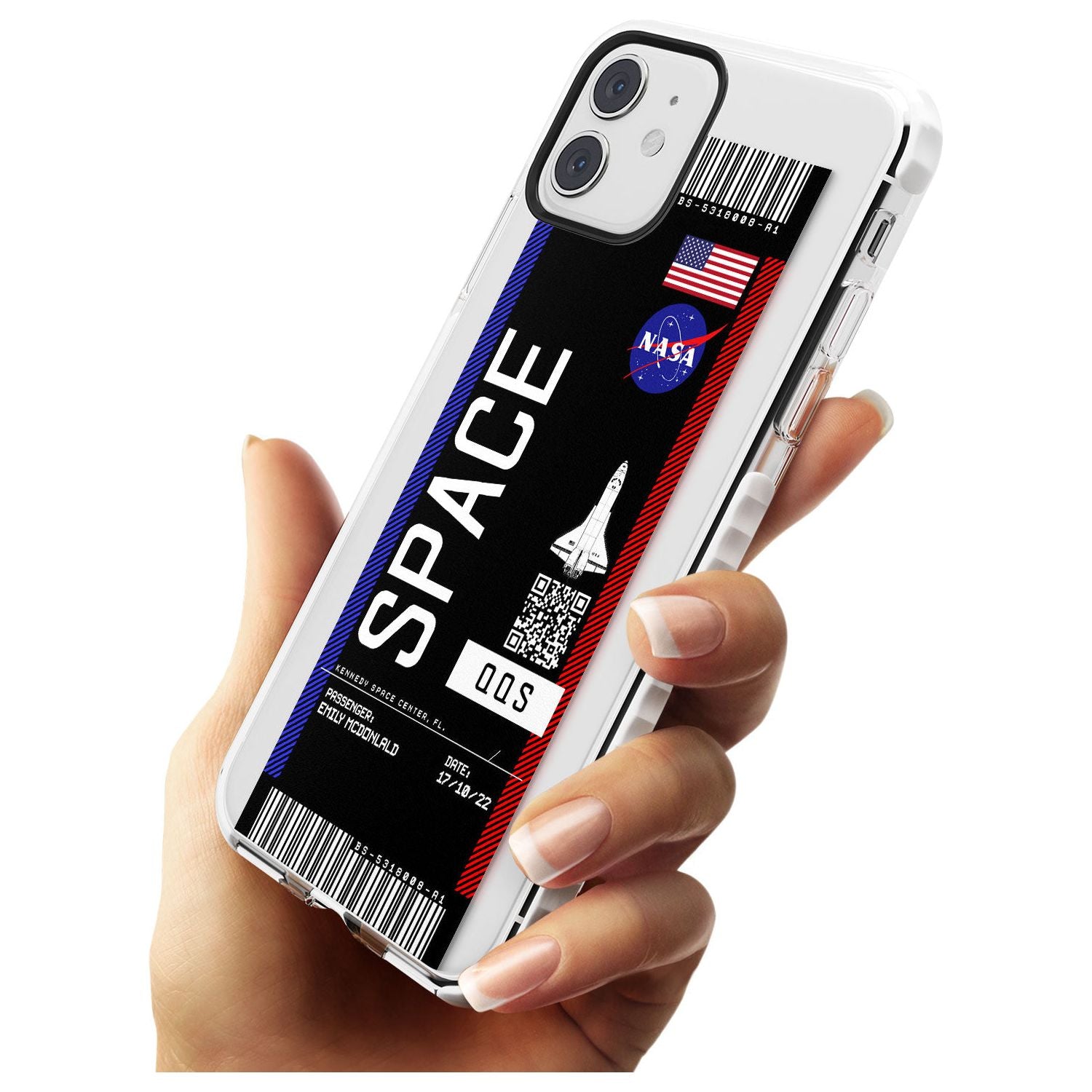 Personalised NASA Boarding Pass (Dark) Impact Phone Case for iPhone 11