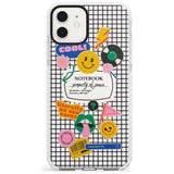 Custom Sticker Mix on Grid Slim TPU Phone Case for iPhone 11