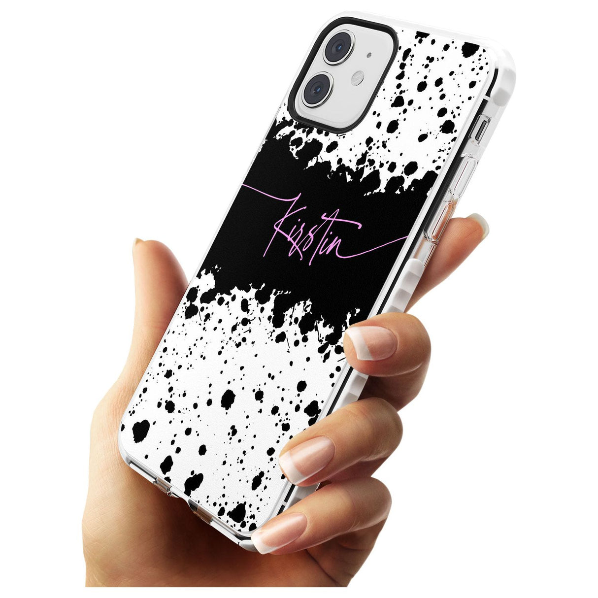 Black & White Paint Splatters iPhone Case   Custom Phone Case - Case Warehouse