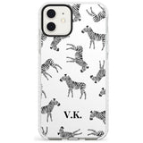 Personalised Zebra Pattern Slim TPU Phone Case for iPhone 11