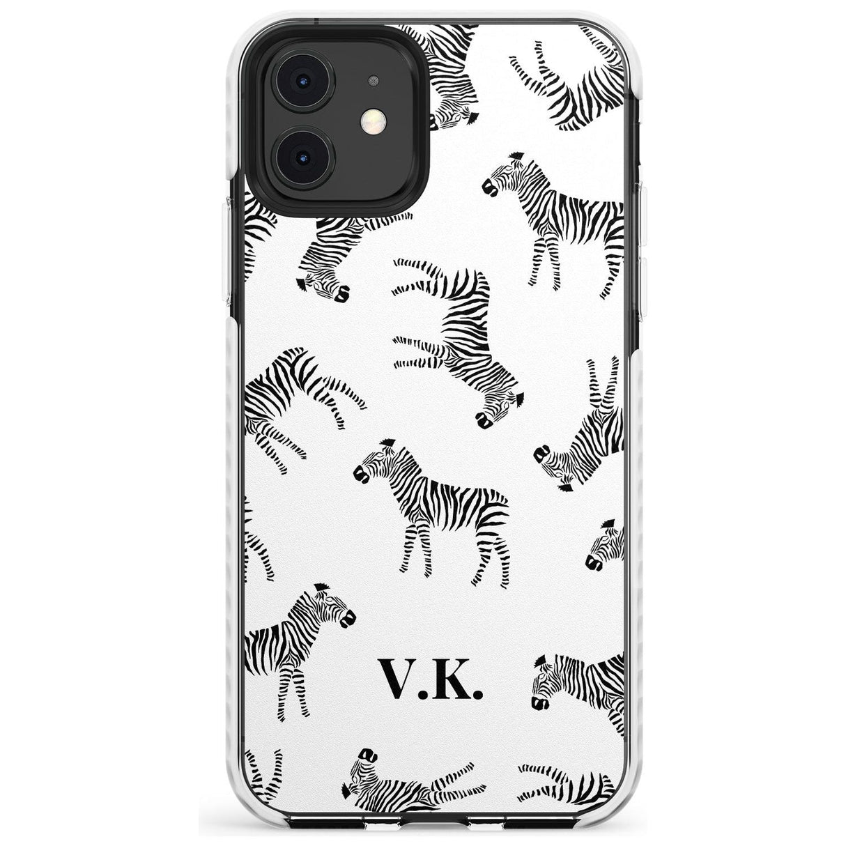 Personalised Zebra Pattern Slim TPU Phone Case for iPhone 11