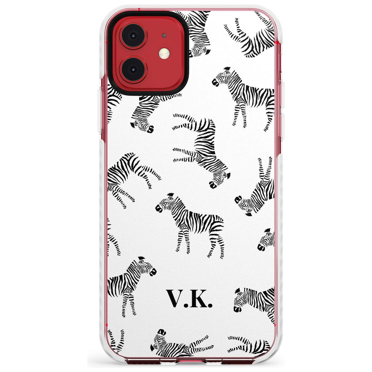 Personalised Zebra Pattern Slim TPU Phone Case for iPhone 11