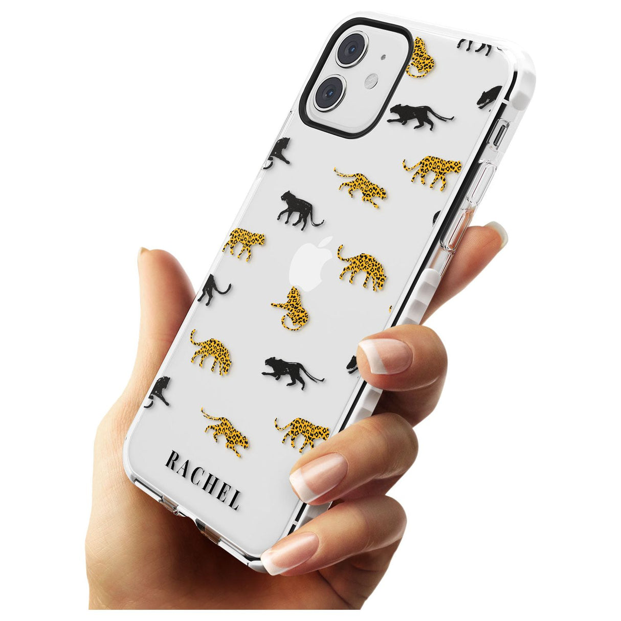 Personalised Jaguar Pattern on Transparent Impact Phone Case for iPhone 11