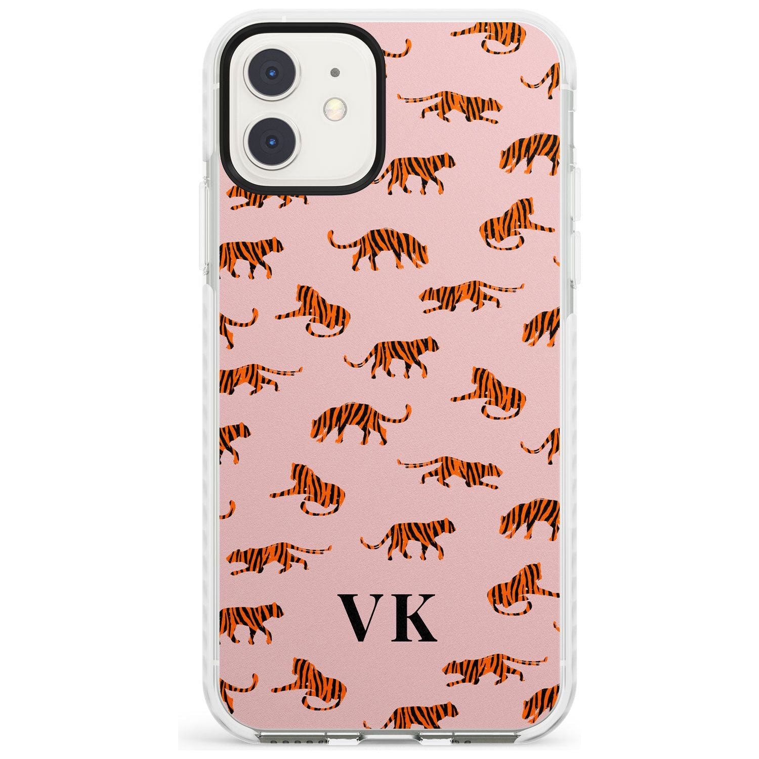 Safari Tiger Pattern on Pink iPhone Case  Impact Case Custom Phone Case - Case Warehouse