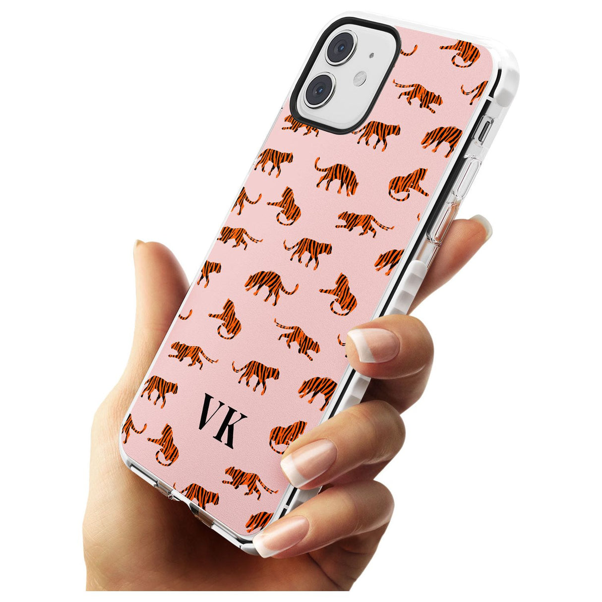 Safari Tiger Pattern on Pink iPhone Case   Custom Phone Case - Case Warehouse