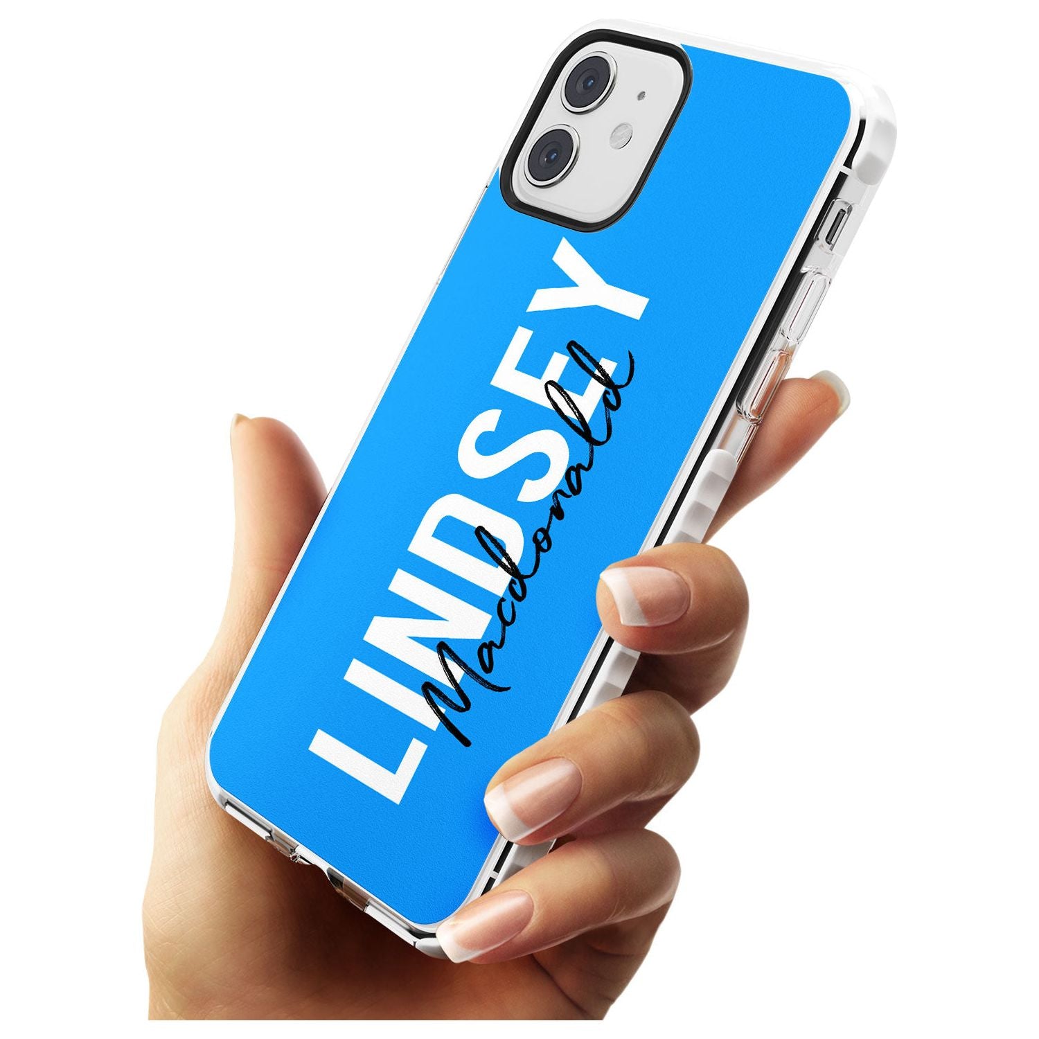 Bold Custom Name: Blue Impact Phone Case for iPhone 11