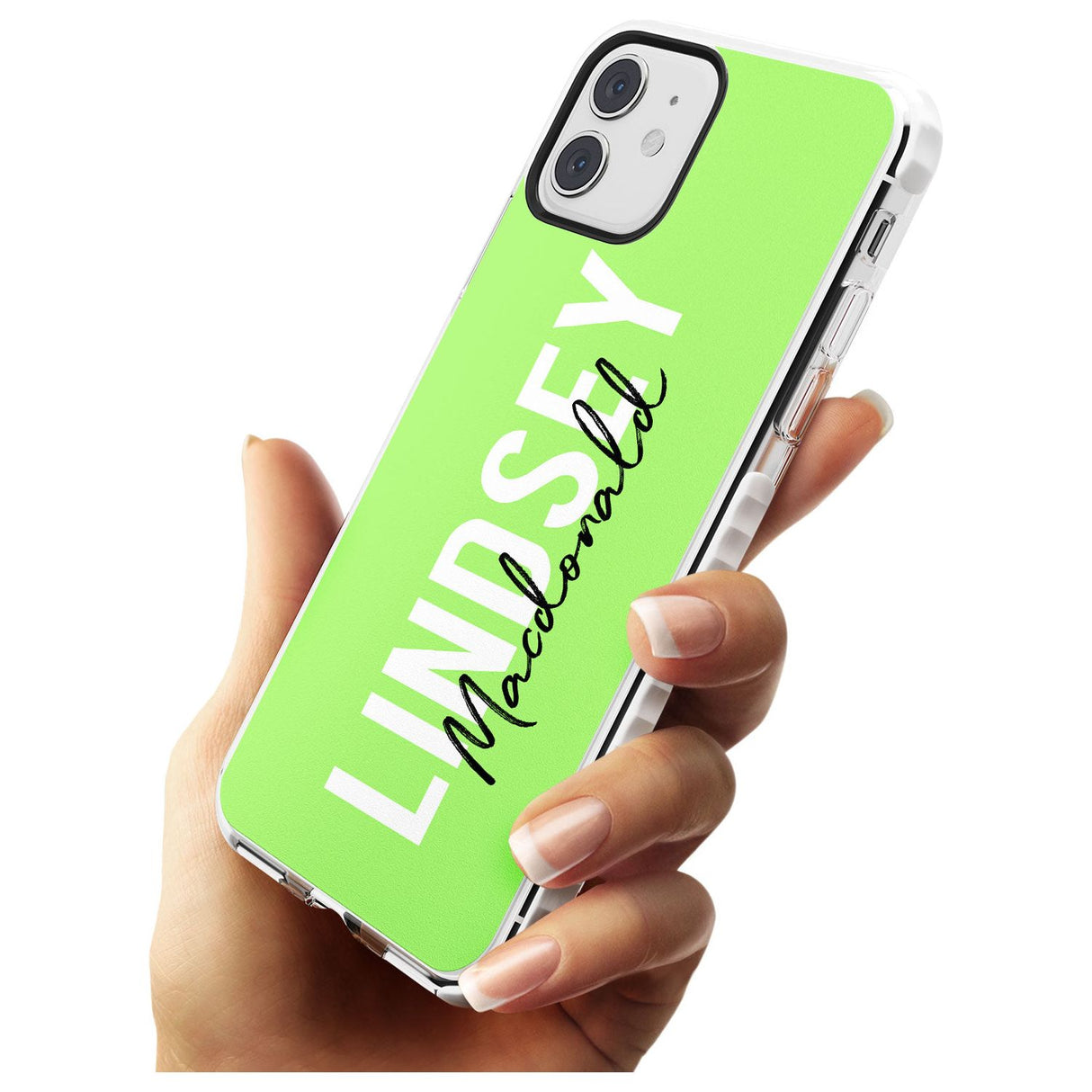 Bold Custom Name: Lime Impact Phone Case for iPhone 11